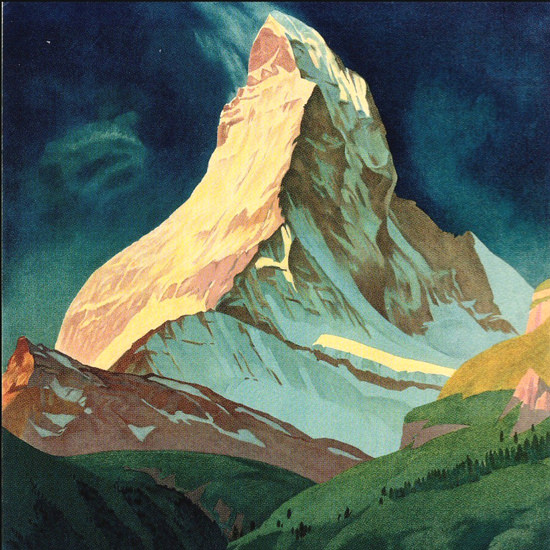 Detail Of Zermatt Matterhorn Schweiz Switzerland Suisse | Best of Vintage Ad Art 1891-1970