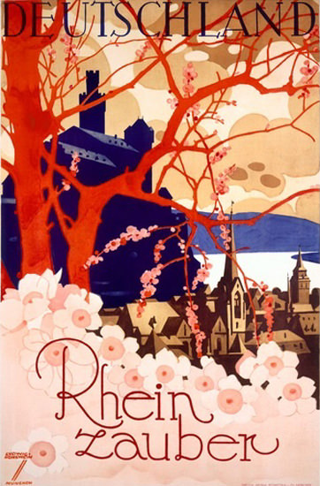 Deutschland Rheinzauber Rhine Magic Germany | Vintage Travel Posters 1891-1970