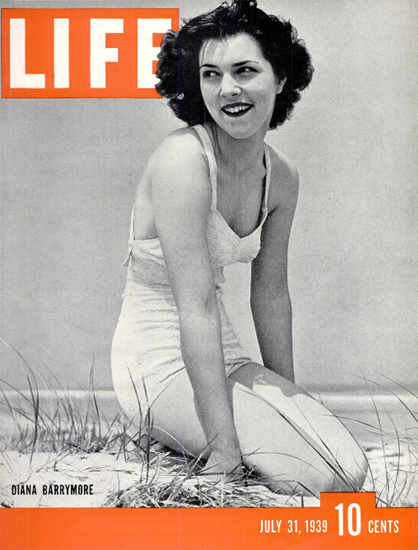 Diana Barrymore 31 Jul 1939 Copyright Life Magazine | Life Magazine BW Photo Covers 1936-1970