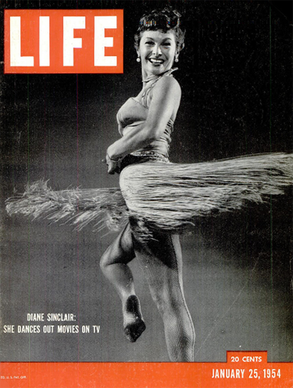 Diane Sinclair Dancer on TV 25 Jan 1954 Copyright Life Magazine | Life Magazine BW Photo Covers 1936-1970