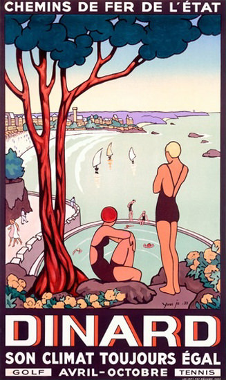 Dinard Climat Toujours Egal CFF De France | Sex Appeal Vintage Ads and Covers 1891-1970