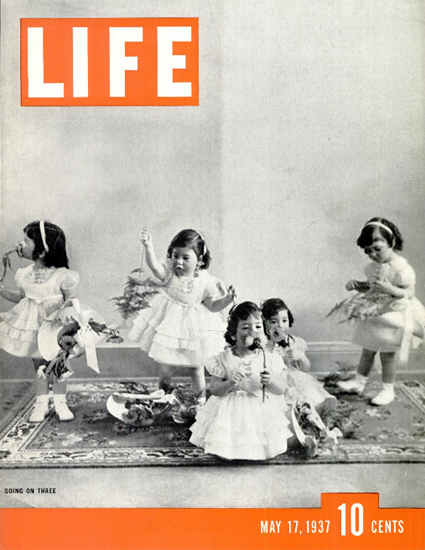 Dionne Quintuplets 17 May 1937 Copyright Life Magazine | Life Magazine BW Photo Covers 1936-1970