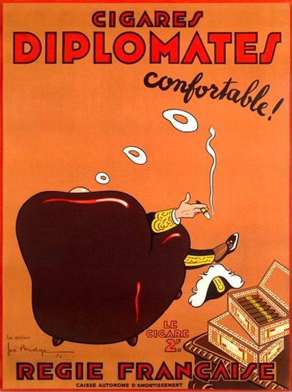 Diplomates Cigares Confortable Regie Francaise | Vintage Ad and Cover Art 1891-1970