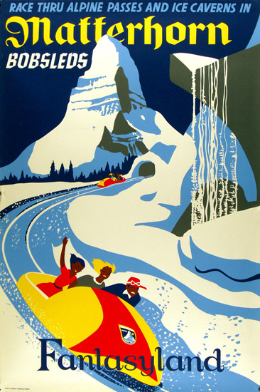 Disneyland Matterhorn Bobsleds 1959 | Vintage Ad and Cover Art 1891-1970