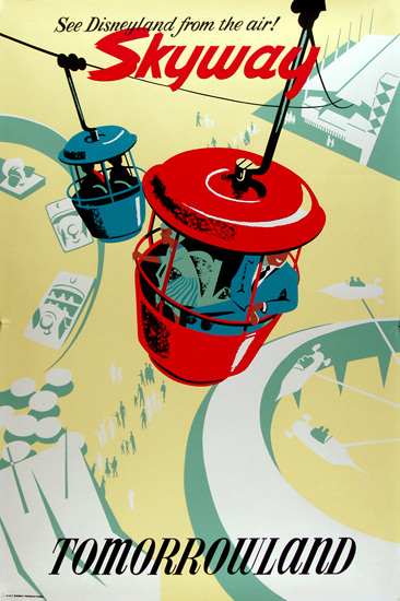 Disneyland Skyway Tomorrowland 1956 | Vintage Ad and Cover Art 1891-1970