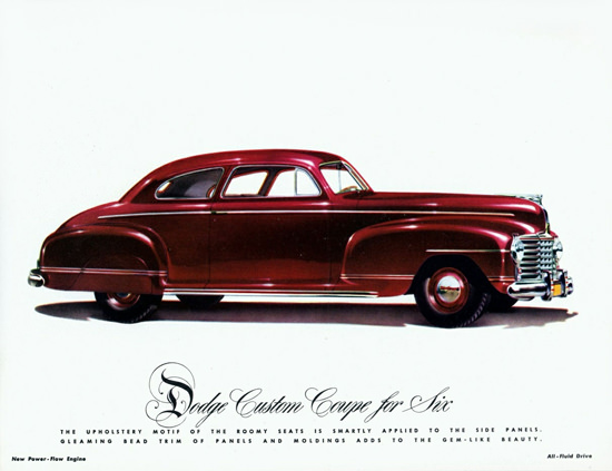 Dodge Custom Coupe For Six 1942 | Vintage Cars 1891-1970