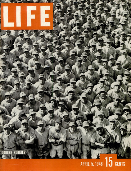 Dodger Rookies Baseball 5 Apr 1948 Copyright Life Magazine | Life Magazine BW Photo Covers 1936-1970