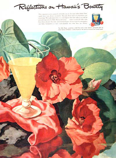 Dole Pineapple Juice 1946 Hawaiis Bounty | Vintage Ad and Cover Art 1891-1970