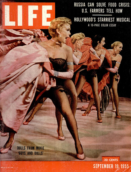 Dolls from Movie Guys and Dolls 19 Sep 1955 Copyright Life Magazine | Life Magazine Color Photo Covers 1937-1970