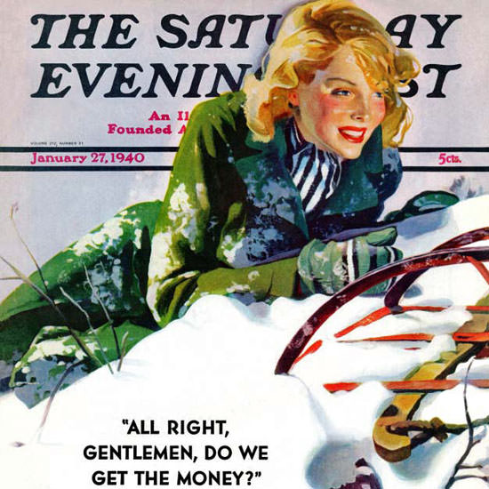 Dominice Cammerota Saturday Evening Post 1940_01_27 Copyright crop | Best of Vintage Cover Art 1900-1970