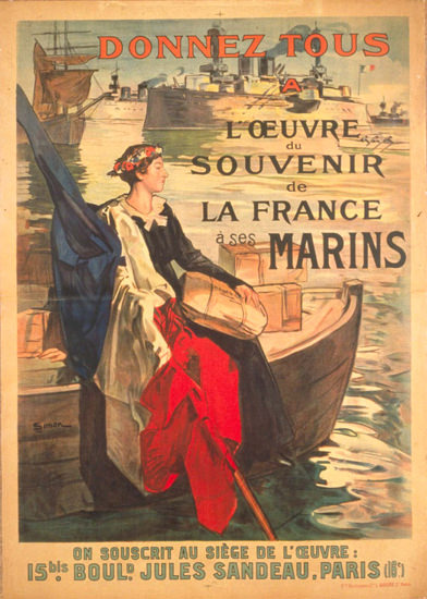 Donnez Tous A L Oeuvre Du Souvenir Les Marins | Vintage War Propaganda Posters 1891-1970