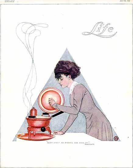 Dreams Are Made On Life Humor Magazine 1909-07-29 Copyright | Life Magazine Graphic Art Covers 1891-1936