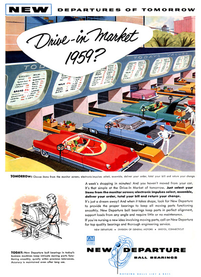 Drive-In-Market 1959 GM New Departure | Vintage Ad and Cover Art 1891-1970