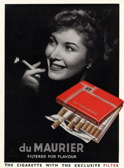 Du Maurier Cigarettes Filtered | Sex Appeal Vintage Ads and Covers 1891-1970