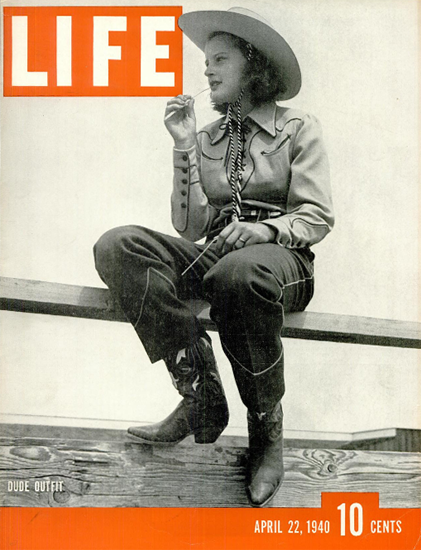 Dude Outfit 22 Apr 1940 Copyright Life Magazine | Life Magazine BW Photo Covers 1936-1970