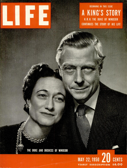 Duke and Duchess of Windsor 22 May 1950 Copyright Life Magazine | Life Magazine BW Photo Covers 1936-1970