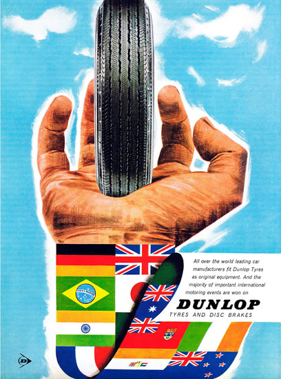 Dunlop Tyres 1964 | Vintage Ad and Cover Art 1891-1970