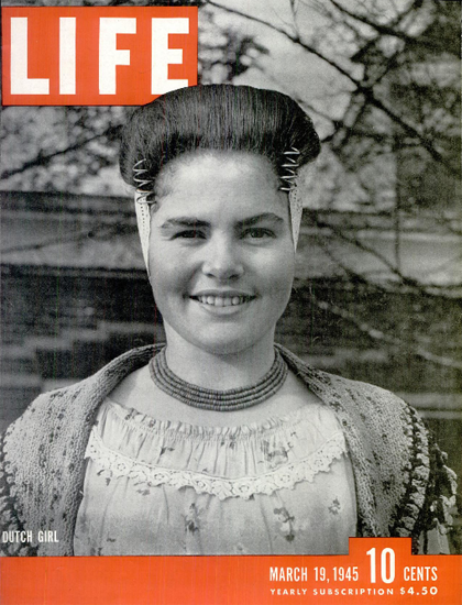 Dutch Girl 19 Mar 1945 Copyright Life Magazine | Life Magazine BW Photo Covers 1936-1970