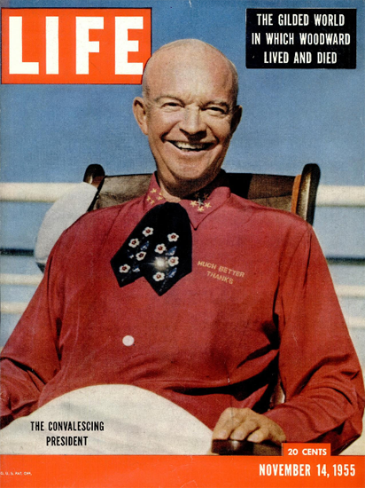 Dwight D Eisenhower convalescing 14 Nov 1955 Copyright Life Magazine | Life Magazine Color Photo Covers 1937-1970