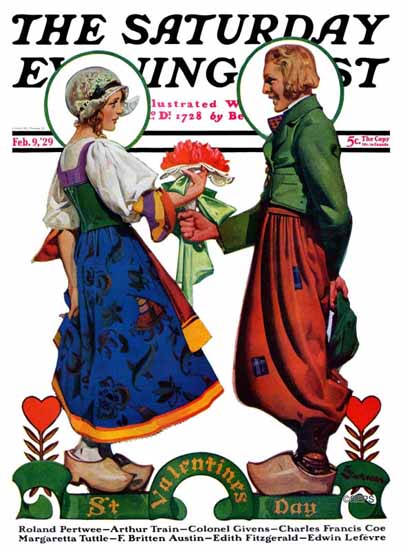 EM Jackson Saturday Evening Post Saint Valentines Day 1929_02_09 | The Saturday Evening Post Graphic Art Covers 1892-1930