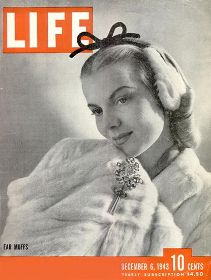 Ear Muffs 6 Dec 1943 Copyright Life Magazine | Life Magazine BW Photo Covers 1936-1970