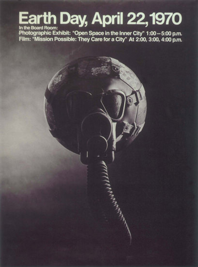 Earth Day 1970 April 22 Globe Gas Mask USA | Vintage Ad and Cover Art 1891-1970