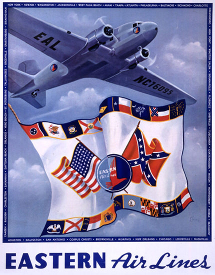 Eastern Air Lines 1938 | Vintage Travel Posters 1891-1970