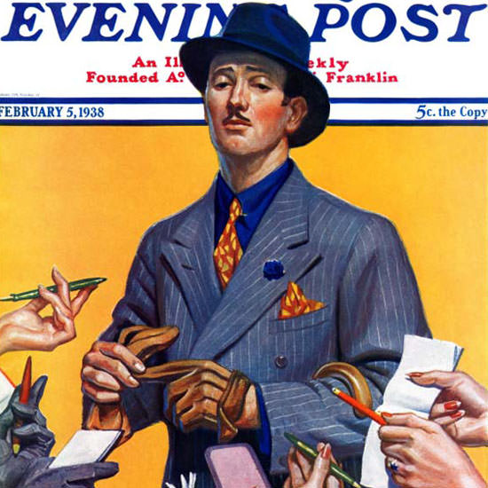 Edgar Franklin Wittmack Saturday Eve Post 1938_02_05 Copyright crop | Best of Vintage Cover Art 1900-1970