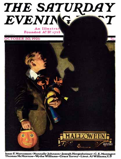 Edgar Franklin Wittmack Saturday Evening Post Shadow 1926_10_30 | The Saturday Evening Post Graphic Art Covers 1892-1930