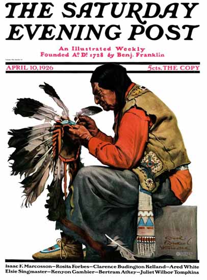 Edgar Franklin Wittmack Saturday Evening Post The Chief 1926_04_10 | The Saturday Evening Post Graphic Art Covers 1892-1930