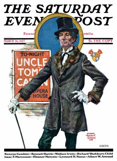 Edgar Franklin Wittmack Saturday Evening Post Uncle Tom 1927_03_26 | The Saturday Evening Post Graphic Art Covers 1892-1930