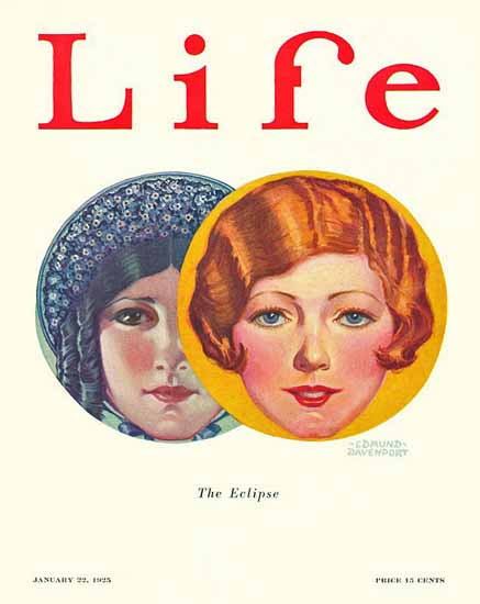 Edmund Davenport Life Humor Magazine 1925-01-22 Copyright | Life Magazine Graphic Art Covers 1891-1936