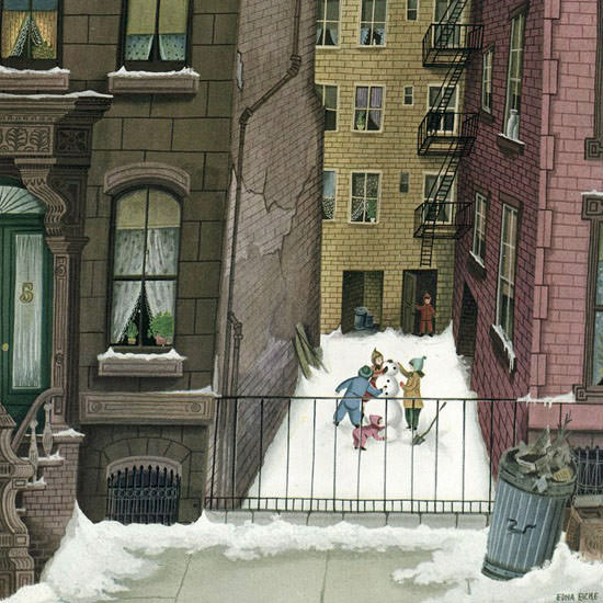 Edna Eicke The New Yorker 1946_02_02 Copyright crop | Best of Vintage Cover Art 1900-1970