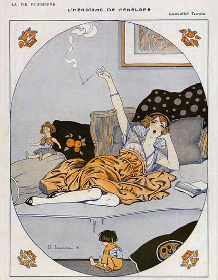 Edouard Touraine La Vie Parisienne 1916 Penelope page Sex Appeal | Sex Appeal Vintage Ads and Covers 1891-1970