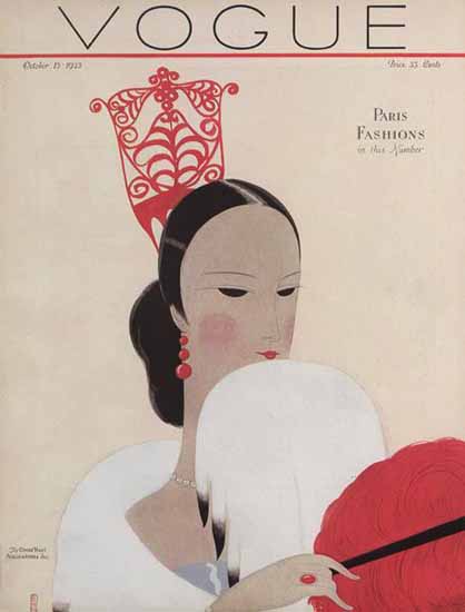 Eduardo Garcia Benito Vogue Cover 1923-10-15 Copyright | Vogue Magazine Graphic Art Covers 1902-1958