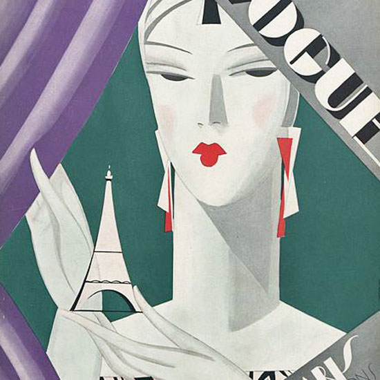 Eduardo Garcia Benito Vogue Cover 1926-10-15 Copyright crop | Best of Vintage Cover Art 1900-1970