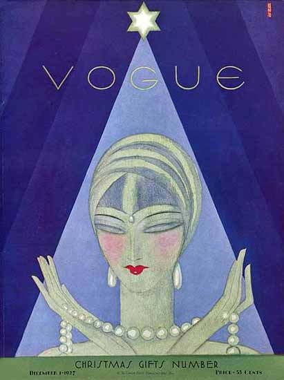 Eduardo Garcia Benito Vogue Cover 1927-12-01 Copyright | Vogue Magazine Graphic Art Covers 1902-1958