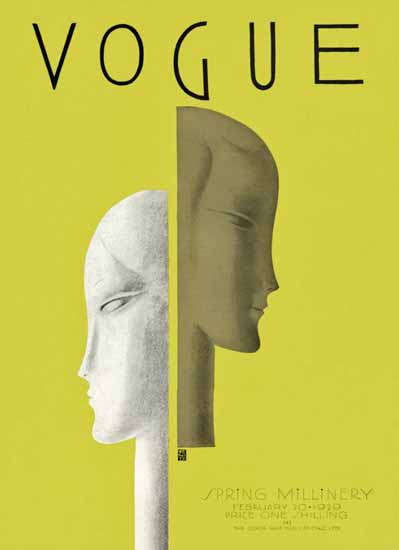 Eduardo Garcia Benito Vogue Cover 1929-02-20 Copyright | Vogue Magazine Graphic Art Covers 1902-1958