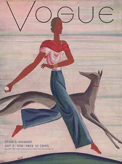 Eduardo Garcia Benito Vogue Cover 1930-07-05 Copyright | Vogue Magazine Graphic Art Covers 1902-1958