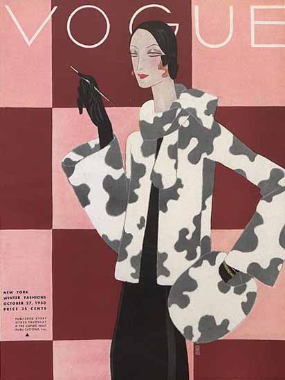 Eduardo Garcia Benito Vogue Cover 1930-10-27 Copyright | Vogue Magazine Graphic Art Covers 1902-1958