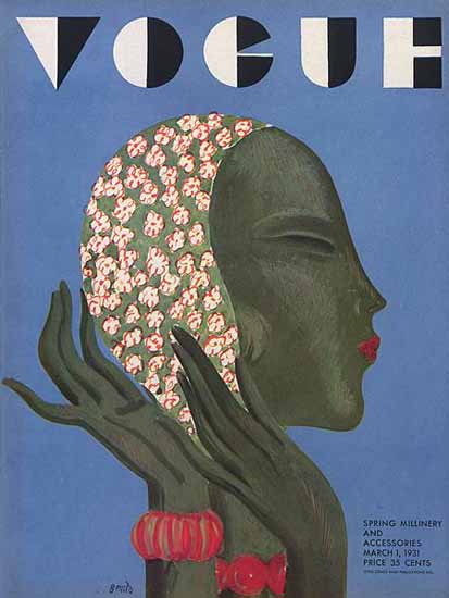 Eduardo Garcia Benito Vogue Cover 1931-03-01 Copyright | Vogue Magazine Graphic Art Covers 1902-1958