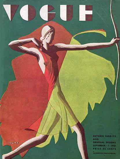 Eduardo Garcia Benito Vogue Cover 1931-09-01 Copyright | Vogue Magazine Graphic Art Covers 1902-1958