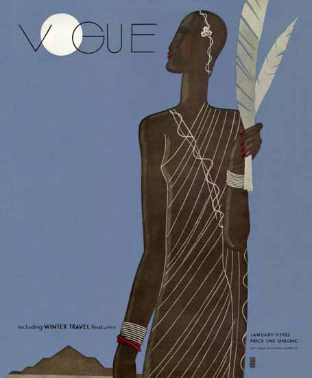 Eduardo Garcia Benito Vogue Cover 1933-01-11 Copyright | Vogue Magazine Graphic Art Covers 1902-1958