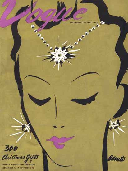 Eduardo Garcia Benito Vogue Cover 1938-12-01 Copyright | Vogue Magazine Graphic Art Covers 1902-1958