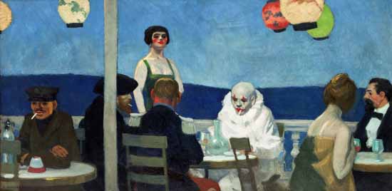 Edward Hopper Blue Night 1914 | Edward Hopper Paintings, Aquarelles, Illustrations, Ads 1900-1966