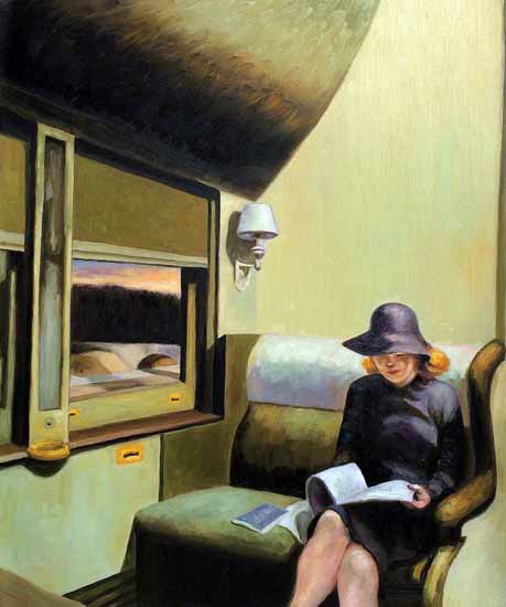 Edward Hopper Compartment C Car 1938 | Edward Hopper Paintings, Aquarelles, Illustrations, Ads 1900-1966