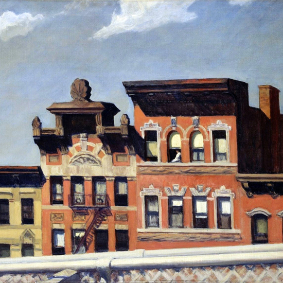 Edward Hopper From Williamsburg Bridge 1928 crop | Edward Hopper Paintings, Aquarelles, Illustrations, Ads 1900-1966