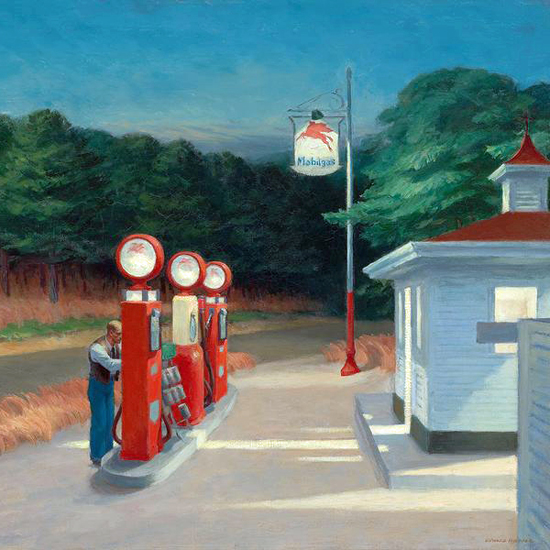 Edward Hopper Gas 1940 crop A | Edward Hopper Paintings, Aquarelles, Illustrations, Ads 1900-1966