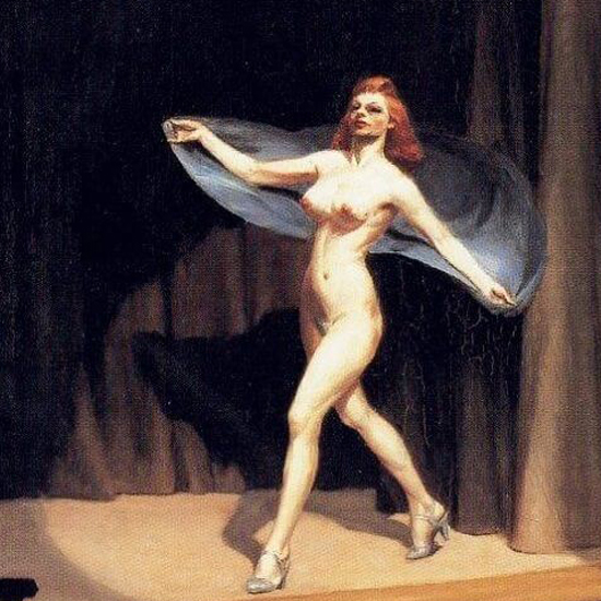 Edward Hopper Girlie Show 1941 crop B | Edward Hopper Paintings, Aquarelles, Illustrations, Ads 1900-1966