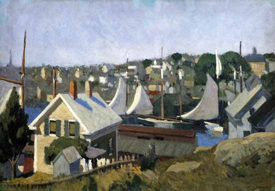 Edward Hopper Gloucester Harbor 1912 | Edward Hopper Paintings, Aquarelles, Illustrations, Ads 1900-1966